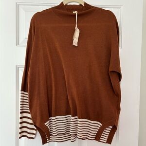 Hem & Thread Brown Striped Sweater